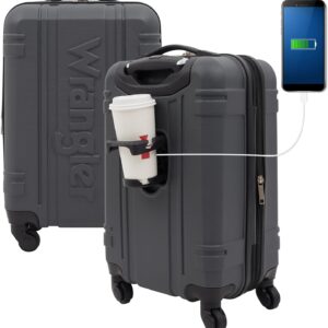 Wrangler Astral Hardside Luggage, Dark Shadow, 22-Inch Carry-On