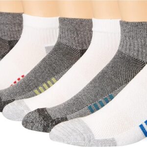 Amazon Essentials mens Athletic Ankle Socks, Breathable, Cotton Blend, Cushioned