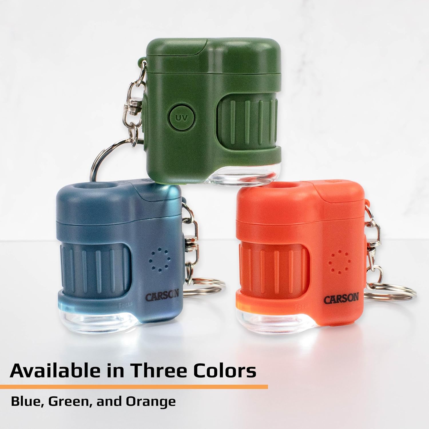 Carson MicroMini 20x Pocket Microscope for Adults, UV and LED Flashlight, Blue (MM-280B) - Image 5