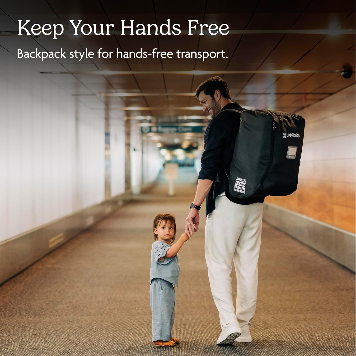 UPPAbaby Travel Bag for all Minu Stroller Models – Backpack Style with Inner Wheel Bag + Storage Pocket - Durable Design with TravelSafe Protection - Image 6