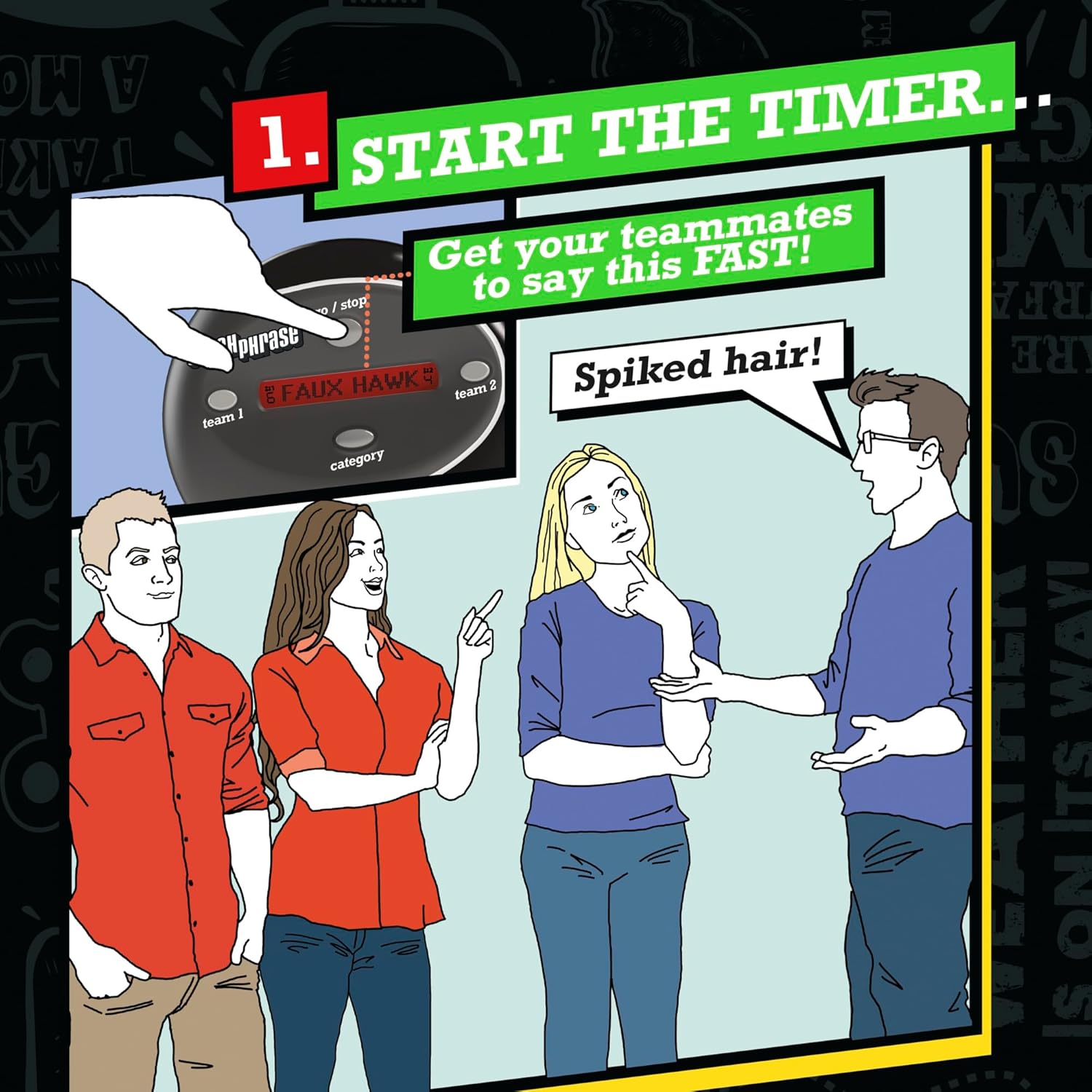 Hasbro Gaming Catch Phrase Electronic Game | Fun Active Handheld Party Games for Adults, Teens, and Kids | 4 or More Players, 2 Teams | Portable Summer Travel Activities | Ages 12+ (Amazon Exclusive) - Image 4