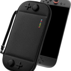 tomtoc Slim Carrying Case for Nintendo Switch 2 Model 2025, Odorless Felt Protective Hard Shell with 12 Game Card Slots, Portable Travel Storage Case with Original Patent and Military Grade Protection