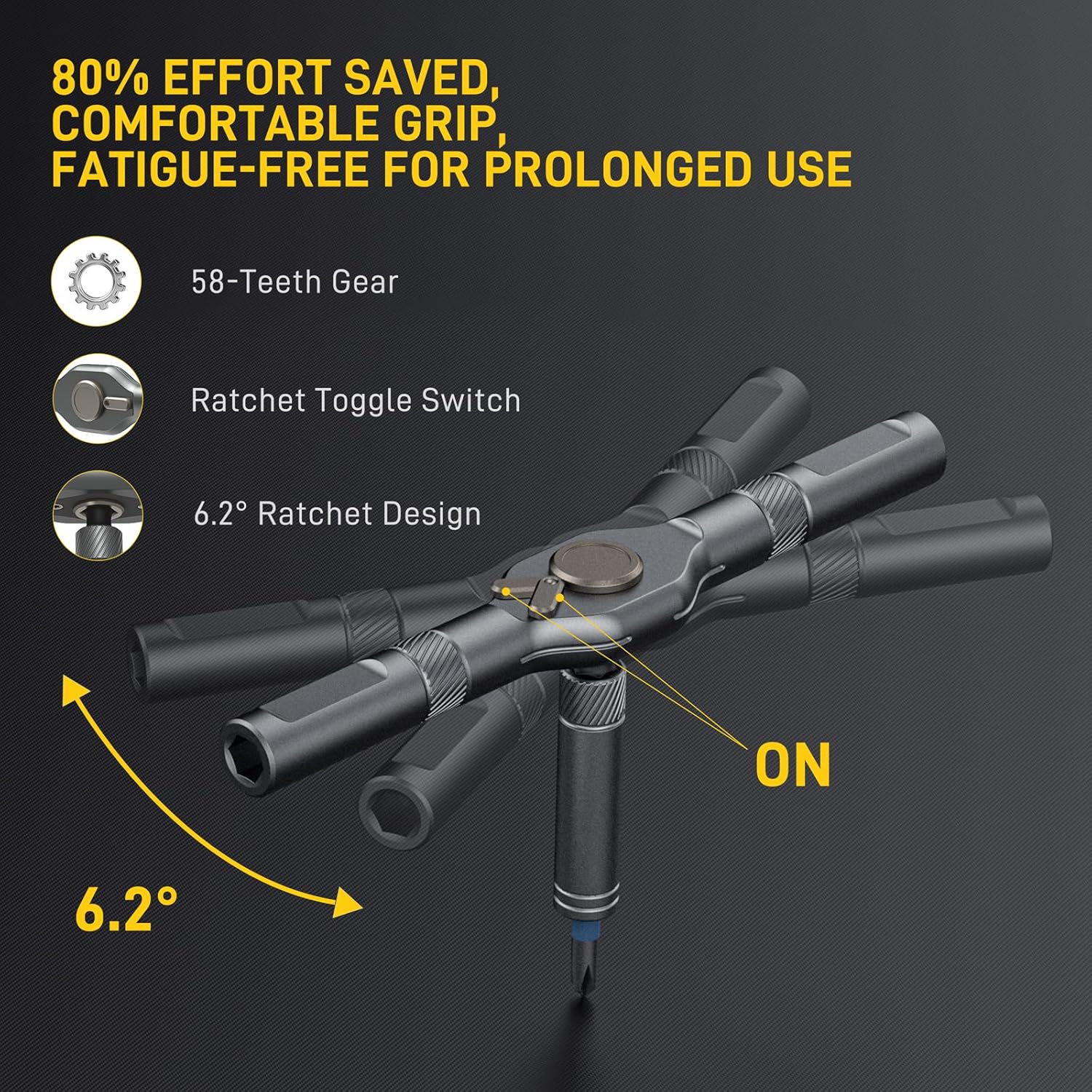 74 in 1 Magnetic Screwdriver Set, Ratchet Screw driver Set, Multi Bit Screwdriver Set with Detachable Handle, Repair Tool Kit for Furniture, Precision Electronics, Bicycle, Watch, DIY, Computer - Image 5