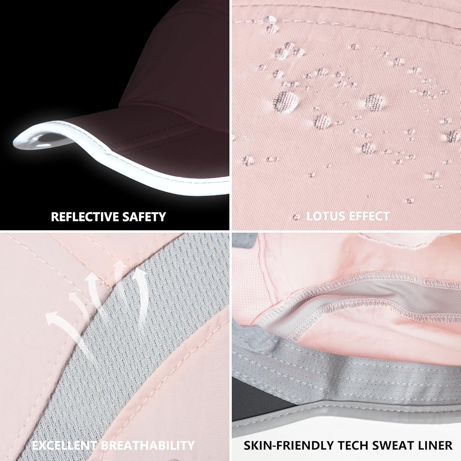 GADIEMKENSD Reflective Folding Outdoor Hat Unstructured Design UPF 50+ Sun Protection Sport Hats for Womens and Mens - Image 6