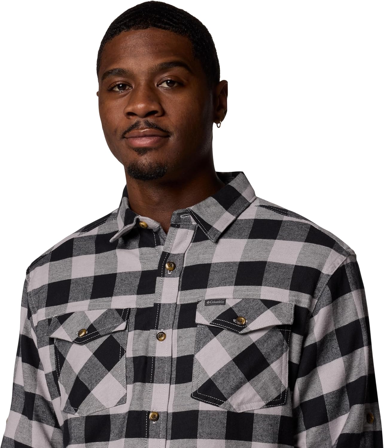 Columbia Mens Bearmouth Springs Roll Up Long Sleeve Flannel Shirt - Image 6
