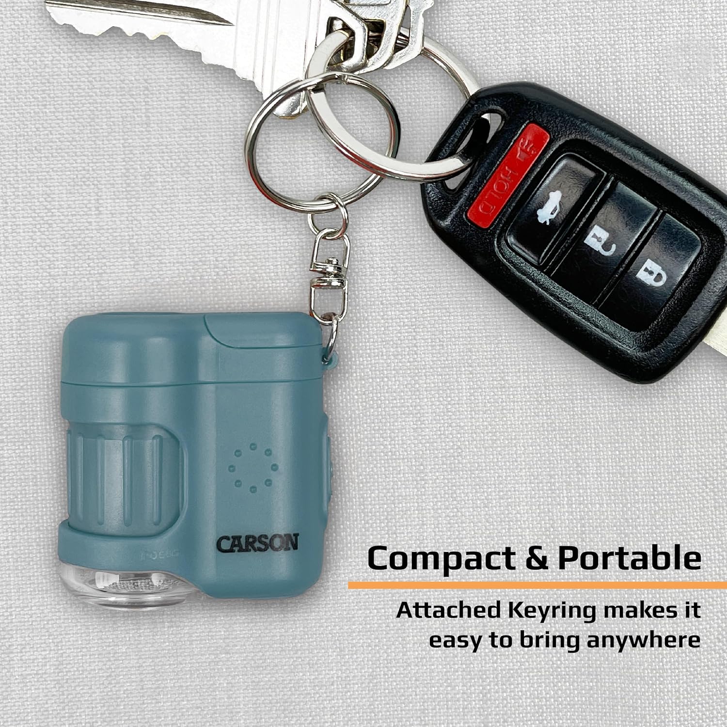 Carson MicroMini 20x Pocket Microscope for Adults, UV and LED Flashlight, Blue (MM-280B) - Image 6