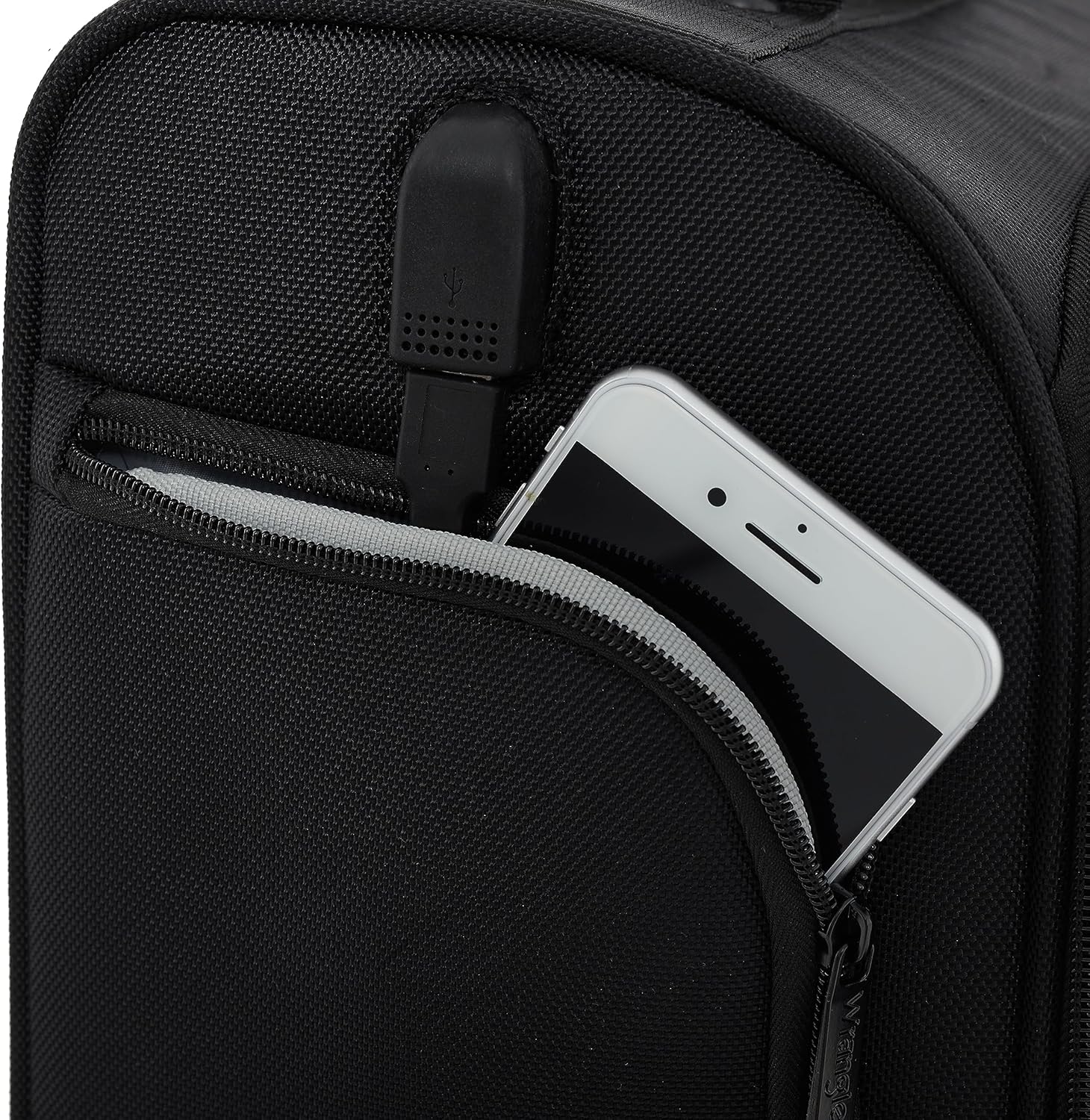 Wrangler 17" Underseat Spinner Carry-On Luggage, Charcoal - Image 2