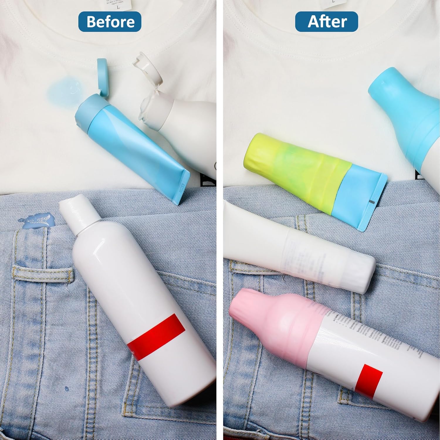 15 Pack Travel Essentials Accessories Silicone Bottle Covers, Cruise Essentials, Beach Vacation Essentials for Women Men, Elastic Sleeves for Leak Proofing, Fit Travel Size Bottles Toiletries - Image 2