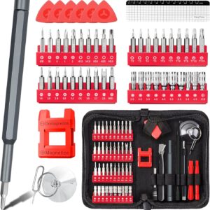 EasyTime Electronics Small Screwdriver Set: 57 PCS Mini Precision Repair Tool Kit with Magnetic Bits for Computer PC Laptop Phone Switch PS4 Xbox Tablet DIY Home