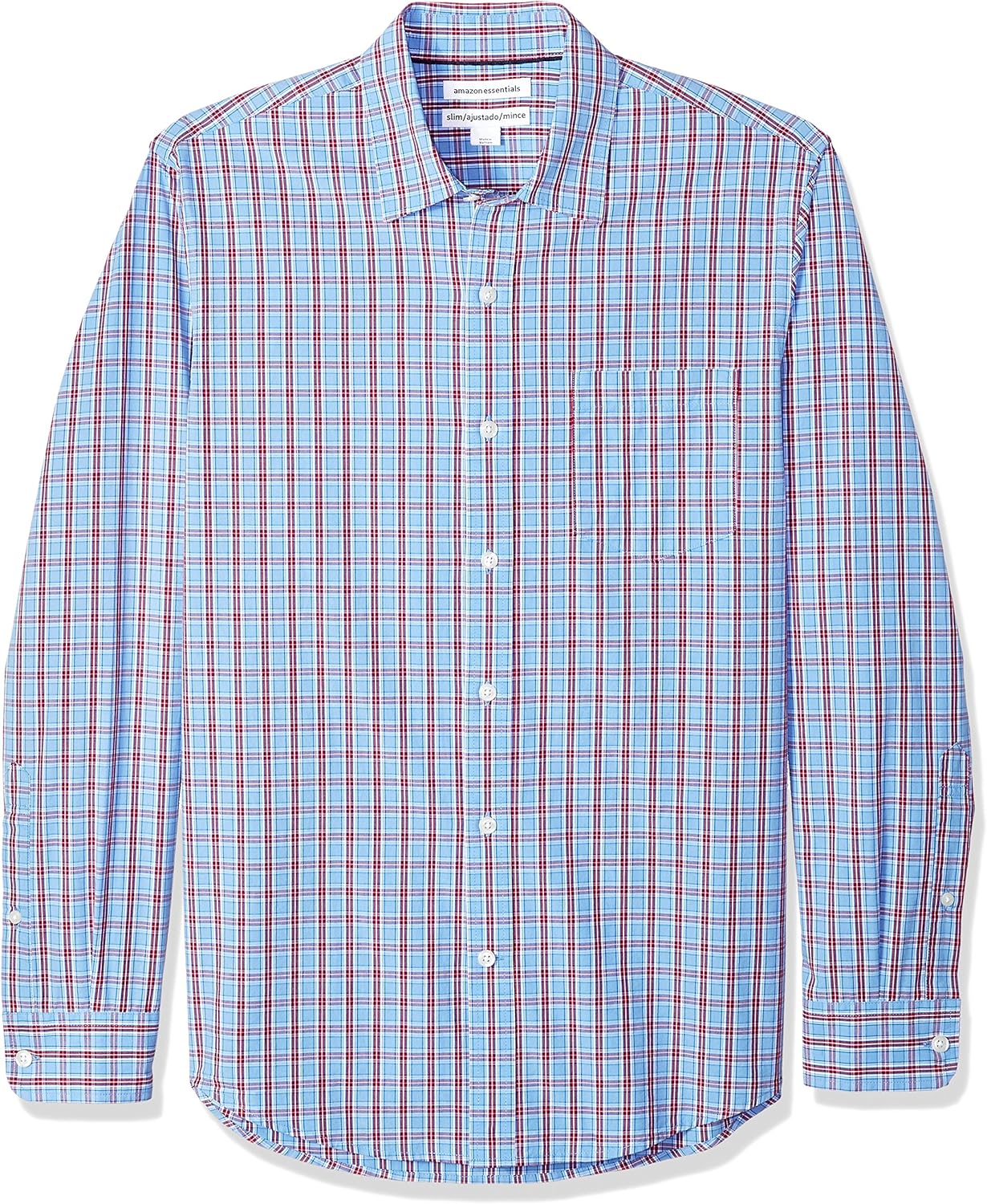 Amazon Essentials Men's Slim-Fit Long-Sleeve Poplin Shirt