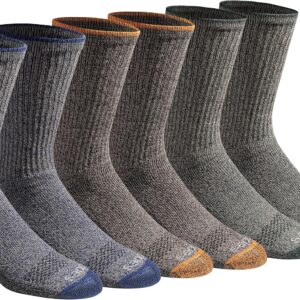 Dickies Men's Dri-Tech Original Moisture Control Crew Socks, Available in M-XXL (6, 12, 18 Pairs)